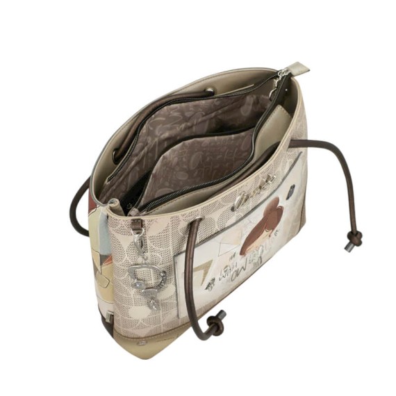 ANEKKE Mala de Ombro Alças Compridas Sophia Bege | Ref. 280.42802-361