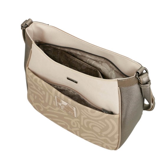 ANEKKE Mala de Tiracolo Grande Olympia Bege | Ref. 280.42743-110