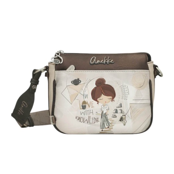 ANEKKE Mala de Tiracolo Pequena Sophia Bege | Ref. 280.42803-062