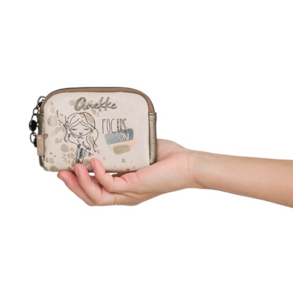 ANEKKE Porta-Moedas Pequeno Olympia Bege | Ref. 280.42749-018