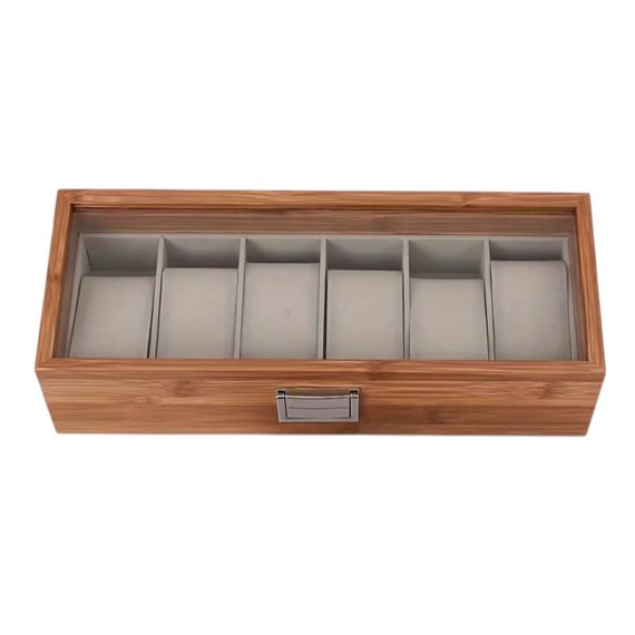 Caixa Protectora p/ 6 Relógios JOSEPH LOUIS Castanho Claro | Ref. 338.6RCC