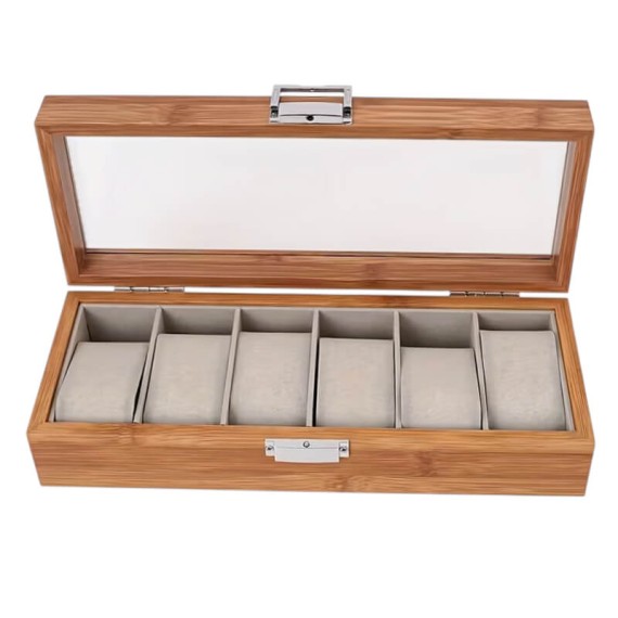 Caixa Protectora p/ 6 Relógios JOSEPH LOUIS Castanho Claro | Ref. 338.6RCC