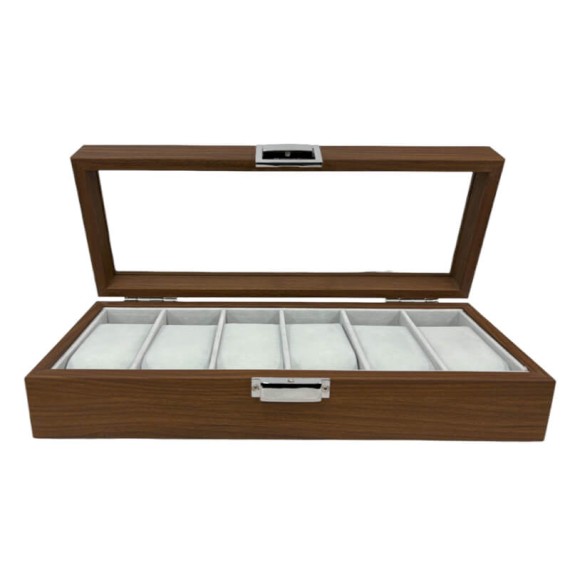 Caixa Protectora p/ 6 Relógios JOSEPH LOUIS Castanho Escuro | Ref. 338.6RCE