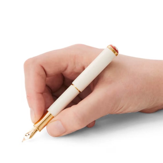 Caneta-tinteiro MONTBLANC (F) Heritage Rouge et Noir Baby Marfim | Ref. 238.128120