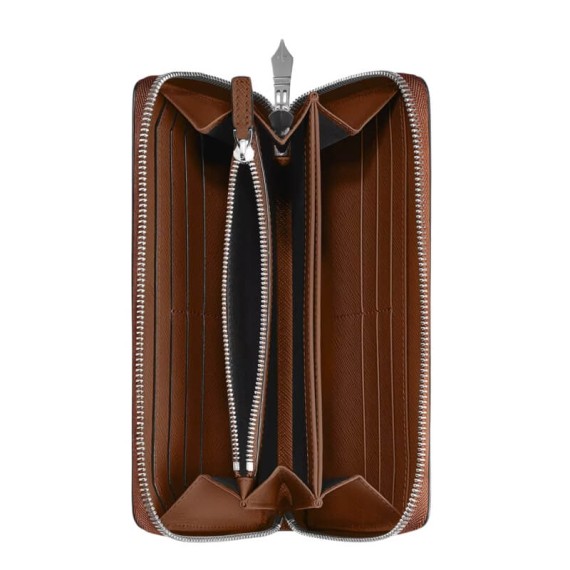 Carteira Continental com fecho 12CC MONTBLANC Sartorial Fauve | Ref. 238.220364