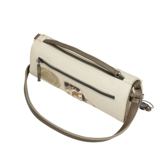 ANEKKE Bolsa de Ombro Cilindrica Gaia Bege | Ref. 280.42873-561