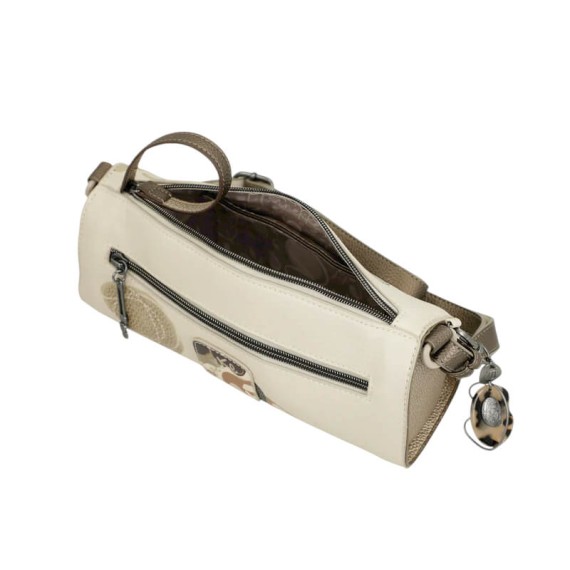 ANEKKE Bolsa de Ombro Cilindrica Gaia Bege | Ref. 280.42873-561