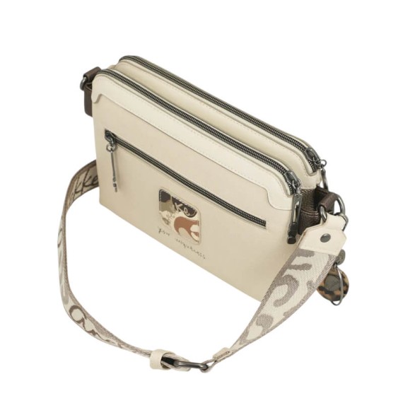 ANEKKE Bolsa de Tiracolo 2C Gaia Bege | Ref. 280.42873-160