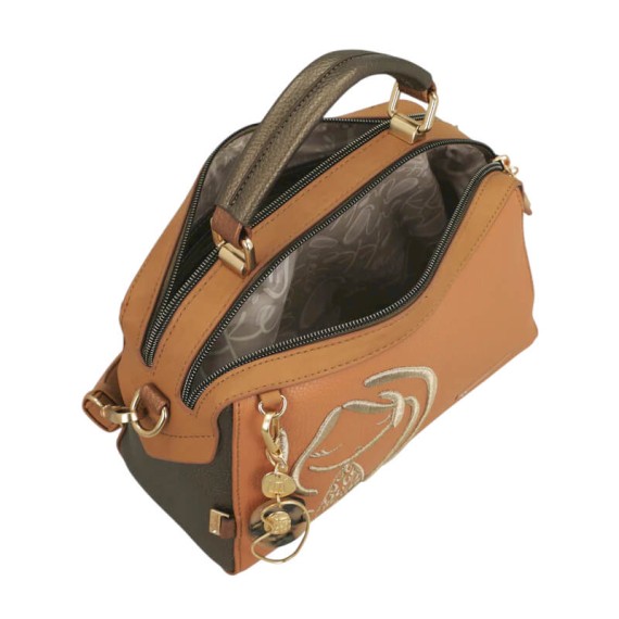 ANEKKE Bolsa de Tiracolo 2C Retangular Gaia Camel | Ref. 280.42873-443