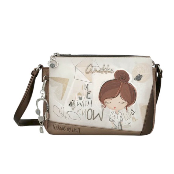 ANEKKE Bolsa de Tiracolo 3C Sophia Bege | Ref. 280.42803-184