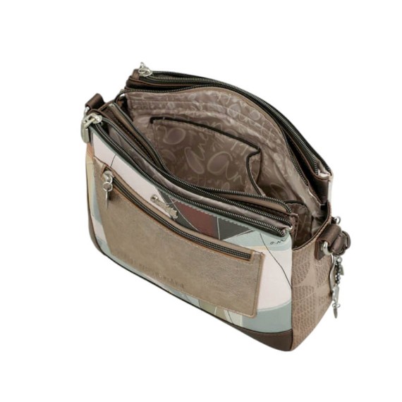 ANEKKE Bolsa de Tiracolo 3C Sophia Bege | Ref. 280.42803-184