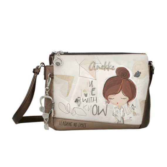 ANEKKE Bolsa de Tiracolo 3C Sophia Bege | Ref. 280.42803-184