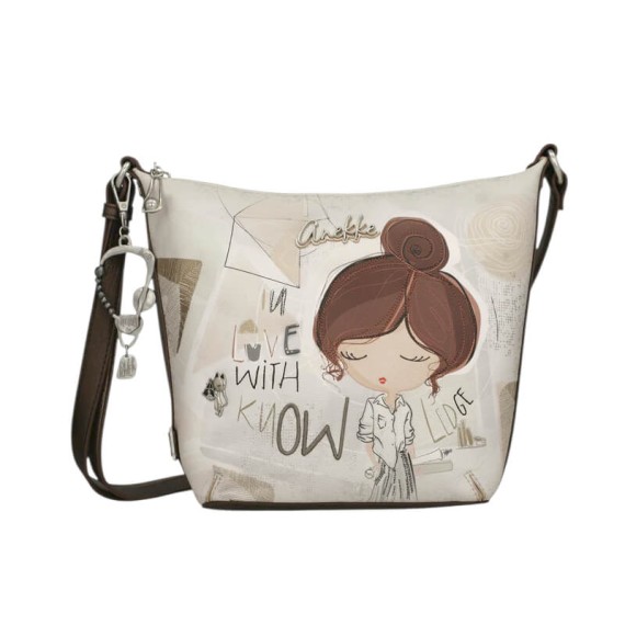 ANEKKE Bolsa de Tiracolo Média Sophia Bege | Ref. 280.42803-552