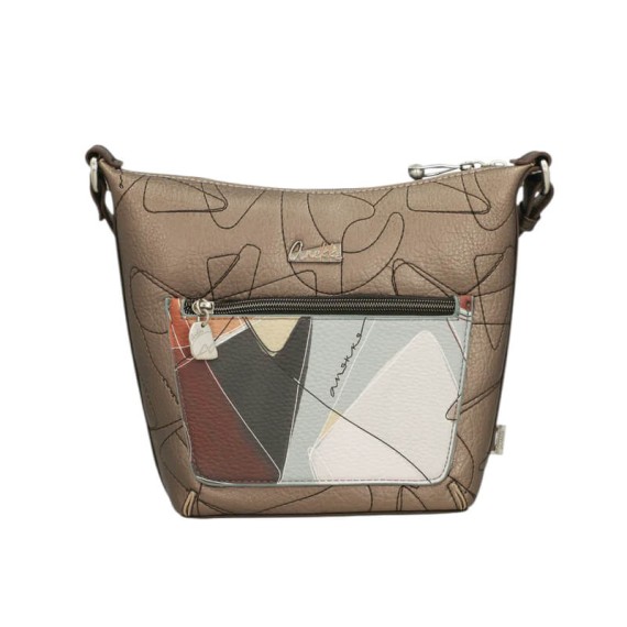 ANEKKE Bolsa de Tiracolo Média Sophia Bege | Ref. 280.42803-552