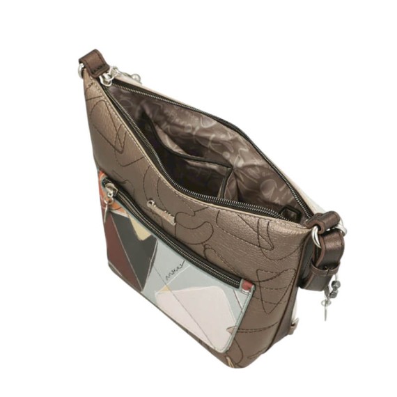 ANEKKE Bolsa de Tiracolo Média Sophia Bege | Ref. 280.42803-552
