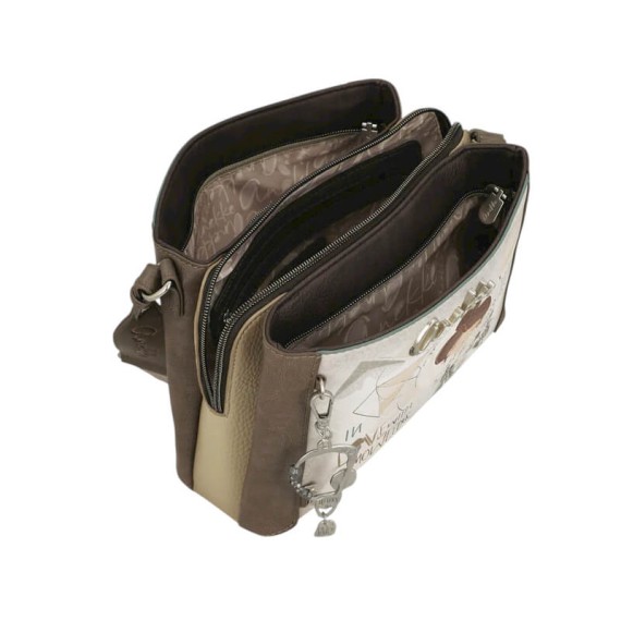 ANEKKE Bolsa de Tiracolo Pequena Sophia Taupe | Ref. 280.42803-554