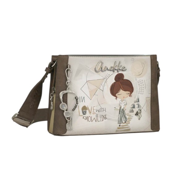 ANEKKE Bolsa de Tiracolo Pequena Sophia Taupe | Ref. 280.42803-554