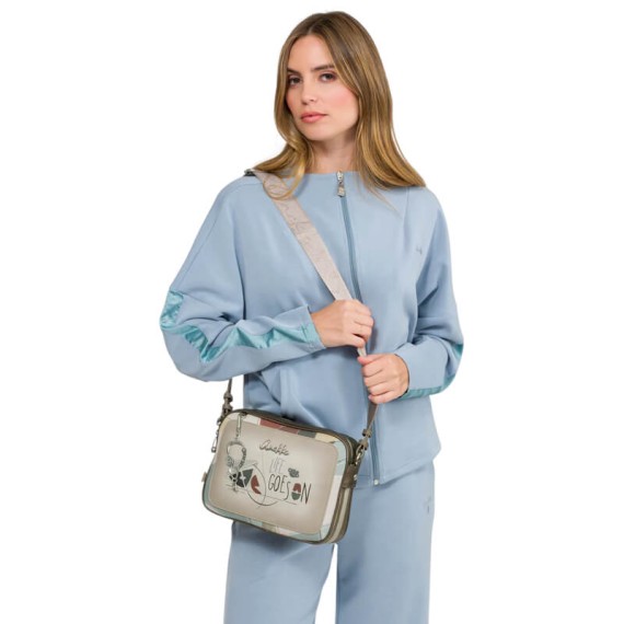 ANEKKE Bolsa de Tiracolo Tripla Auralis Taupe | Ref. 280.42813-188