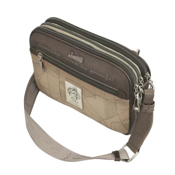 ANEKKE Bolsa de Tiracolo Tripla Auralis Taupe | Ref. 280.42813-188