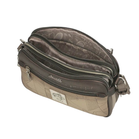 ANEKKE Bolsa de Tiracolo Tripla Auralis Taupe | Ref. 280.42813-188