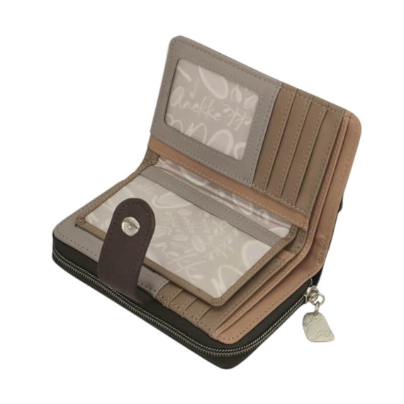 ANEKKE Carteira de Senhora Média RFID Sophia Bege | Ref. 280.42809-909