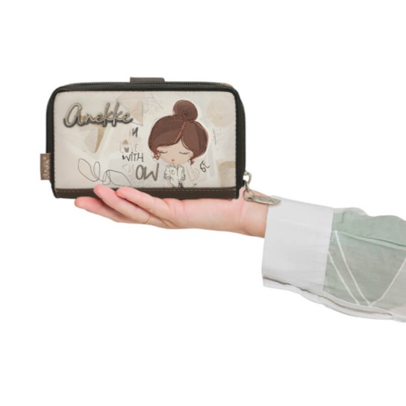 ANEKKE Carteira de Senhora Média RFID Sophia Bege | Ref. 280.42809-909