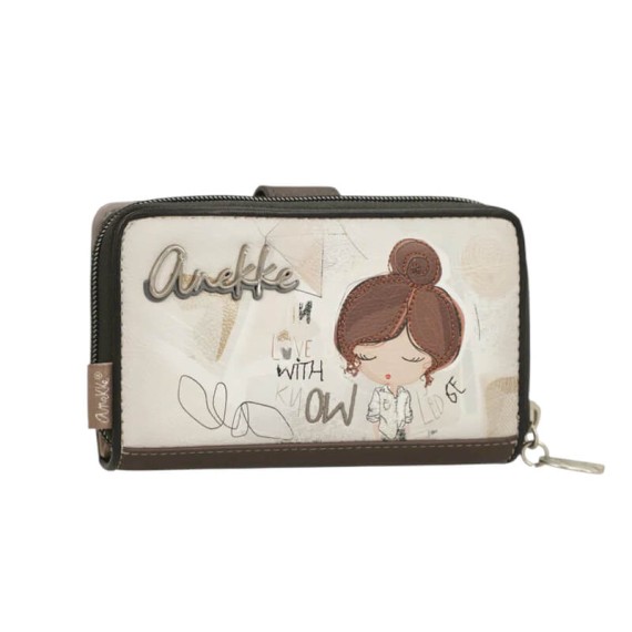 ANEKKE Carteira de Senhora Média RFID Sophia Bege | Ref. 280.42809-909