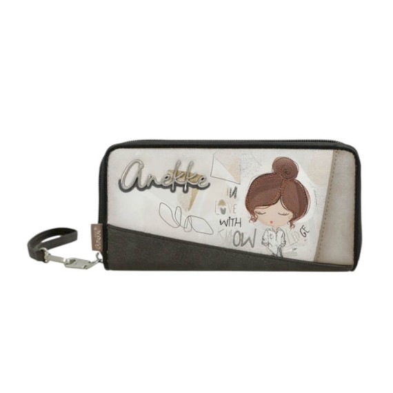 ANEKKE Carteira Grande Estampada RFID Sophia Bege | Ref. 280.42809-908