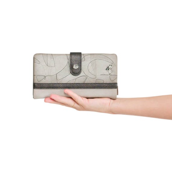 ANEKKE Carteira Grande Flexível RFID Auralis Bege | Ref. 280.42819-906