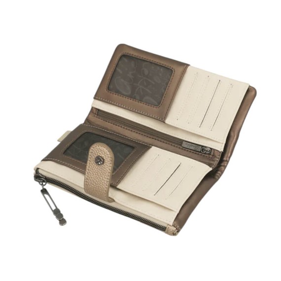 ANEKKE Carteira Grande RFID Gaia Bege | Ref. 280.42879-907