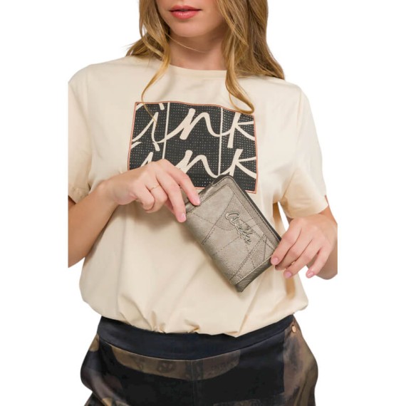 ANEKKE Carteira Média Flexível RFID Auralis Taupe | Ref. 280.42819-912