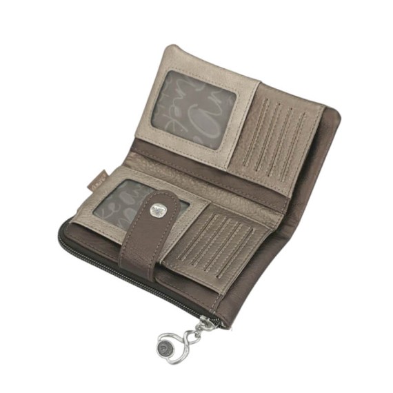 ANEKKE Carteira Média Flexível RFID Auralis Taupe | Ref. 280.42819-912