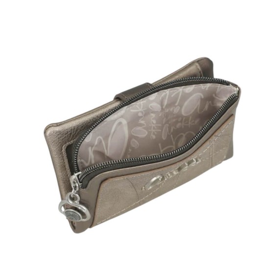 ANEKKE Carteira Média Flexível RFID Auralis Taupe | Ref. 280.42819-912