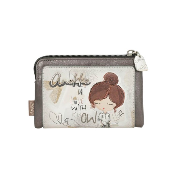 ANEKKE Carteira Média Flexível RFID Sophia Prata | Ref. 280.42809-912