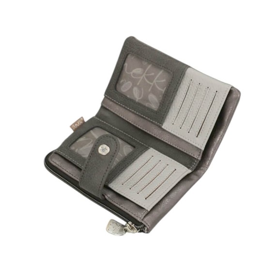 ANEKKE Carteira Média Flexível RFID Sophia Prata | Ref. 280.42809-912