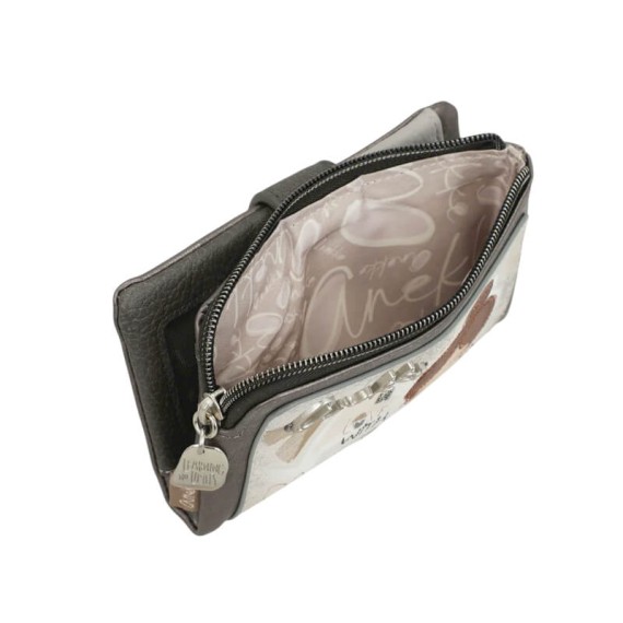 ANEKKE Carteira Média Flexível RFID Sophia Prata | Ref. 280.42809-912