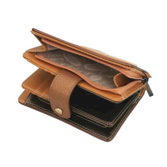 ANEKKE Carteira Média RFID Gaia Camel | Ref. 280.42879-902