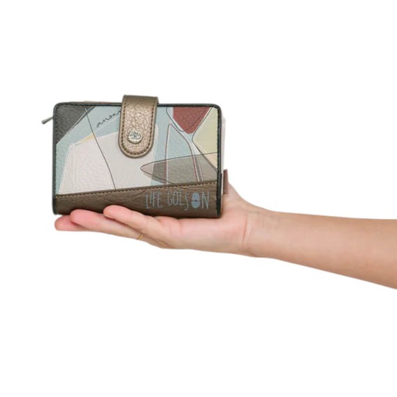 ANEKKE Carteira Média RFID Sophia Bege | Ref. 280.42809-902