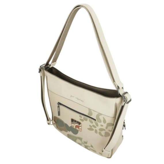 ANEKKE Mala Conversível Mochila Gaia Bege | Ref. 280.42875-072