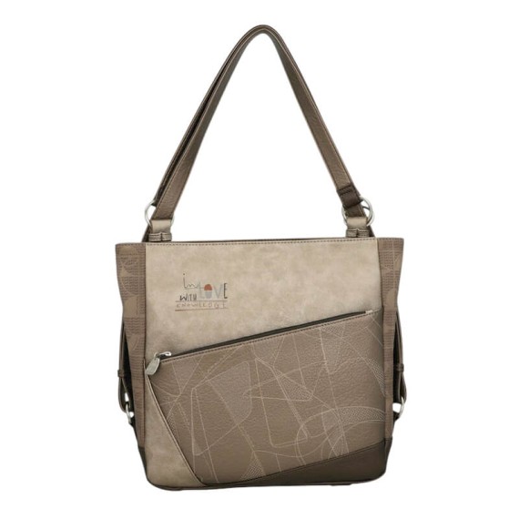 ANEKKE Mala Conversível Mochila Sophia Taupe | Ref. 280.42805-144