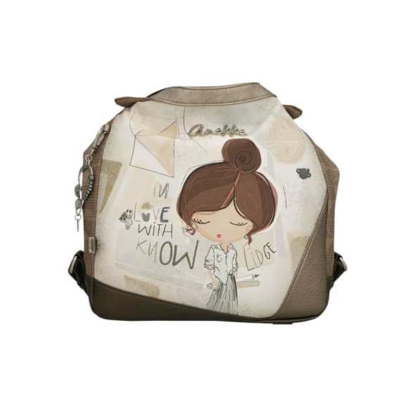 ANEKKE Mala Conversível Mochila Sophia Taupe | Ref. 280.42805-144