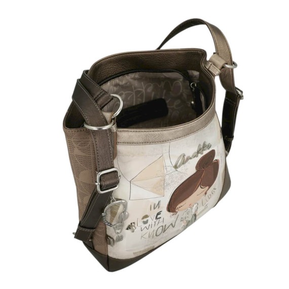 ANEKKE Mala Conversível Mochila Sophia Taupe | Ref. 280.42805-144