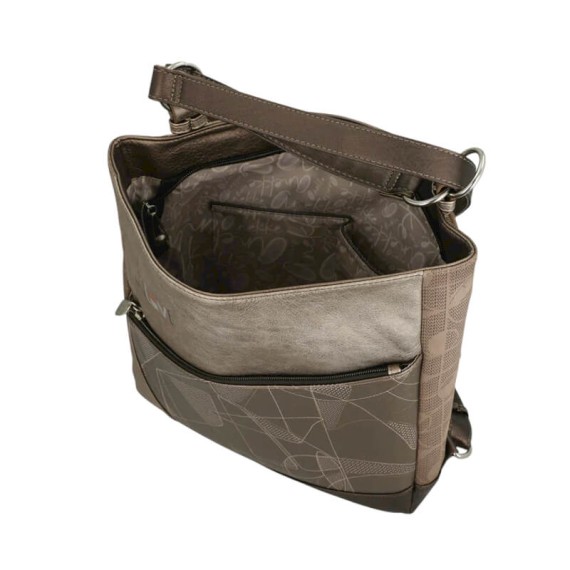 ANEKKE Mala Conversível Mochila Sophia Taupe | Ref. 280.42805-144