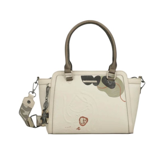 ANEKKE Mala de Mão Alças Curtas c/ Tiracolo Gaia Bege | Ref. 280.42871-032