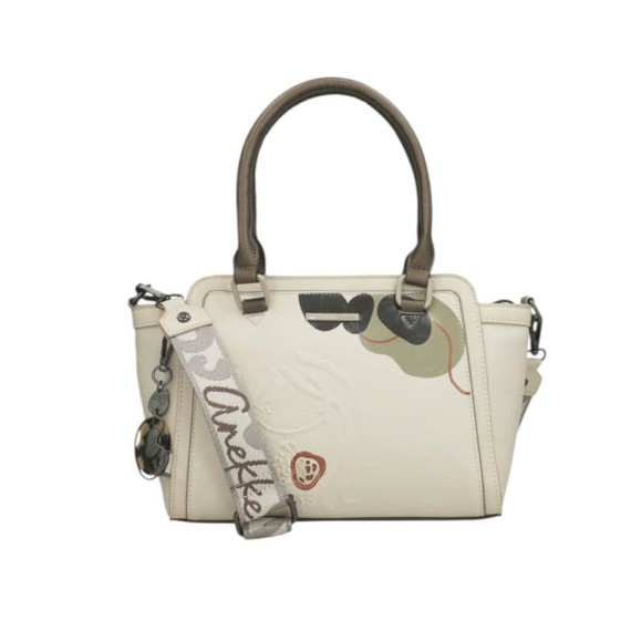 ANEKKE Mala de Mão Alças Curtas c/ Tiracolo Gaia Bege | Ref. 280.42871-032