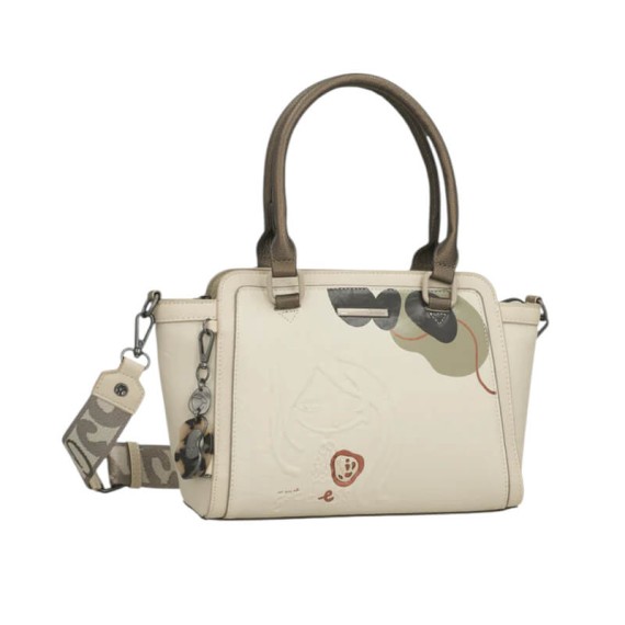 ANEKKE Mala de Mão Alças Curtas c/ Tiracolo Gaia Bege | Ref. 280.42871-032