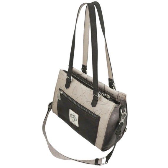 ANEKKE Mala de Ombro Alças Compridas c/ Tiracolo Auralis Taupe | Ref. 280.42812-275