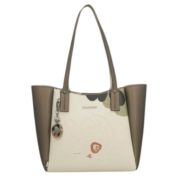 ANEKKE Mala de Ombro c/ Alças Curtas Gaia Bege | Ref. 280.42872-407