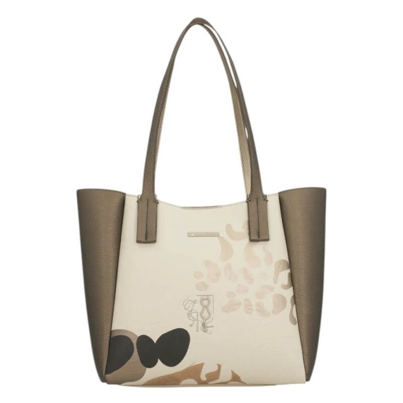 ANEKKE Mala de Ombro c/ Alças Curtas Gaia Bege | Ref. 280.42872-407