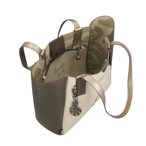 ANEKKE Mala de Ombro c/ Alças Curtas Gaia Bege | Ref. 280.42872-407